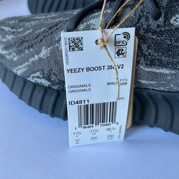 Yeezy Boost 350 V2 MX Adidas in Dark Salt Primeknit Size 12 NWT - Picture 12 of 16